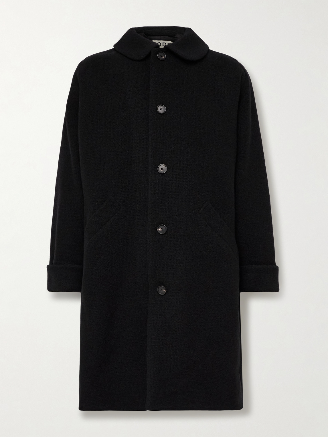 Bode Button-fastening Coat In Black