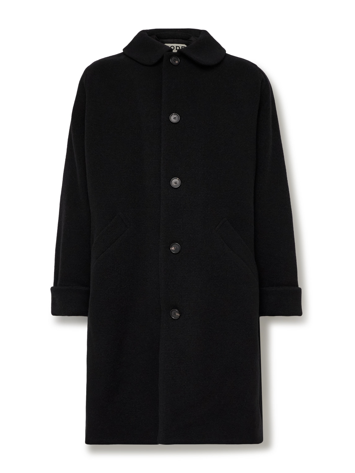 Bode Bell Wool Coat In Black