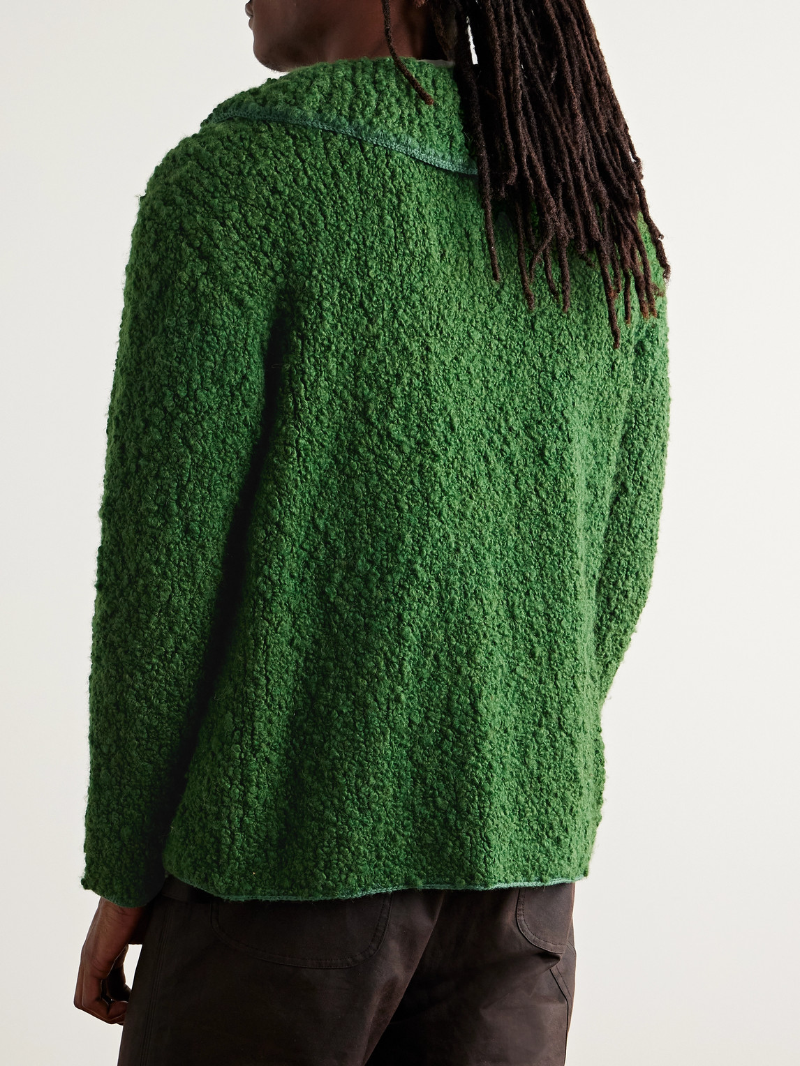  Bode - Moppet Wool-bouclé Cardigan - Men - Green - M 