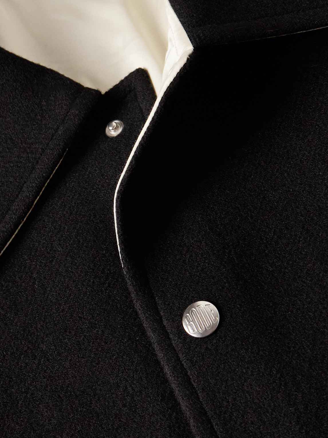 Bode Monogram Snap Reversible Jacket In Black