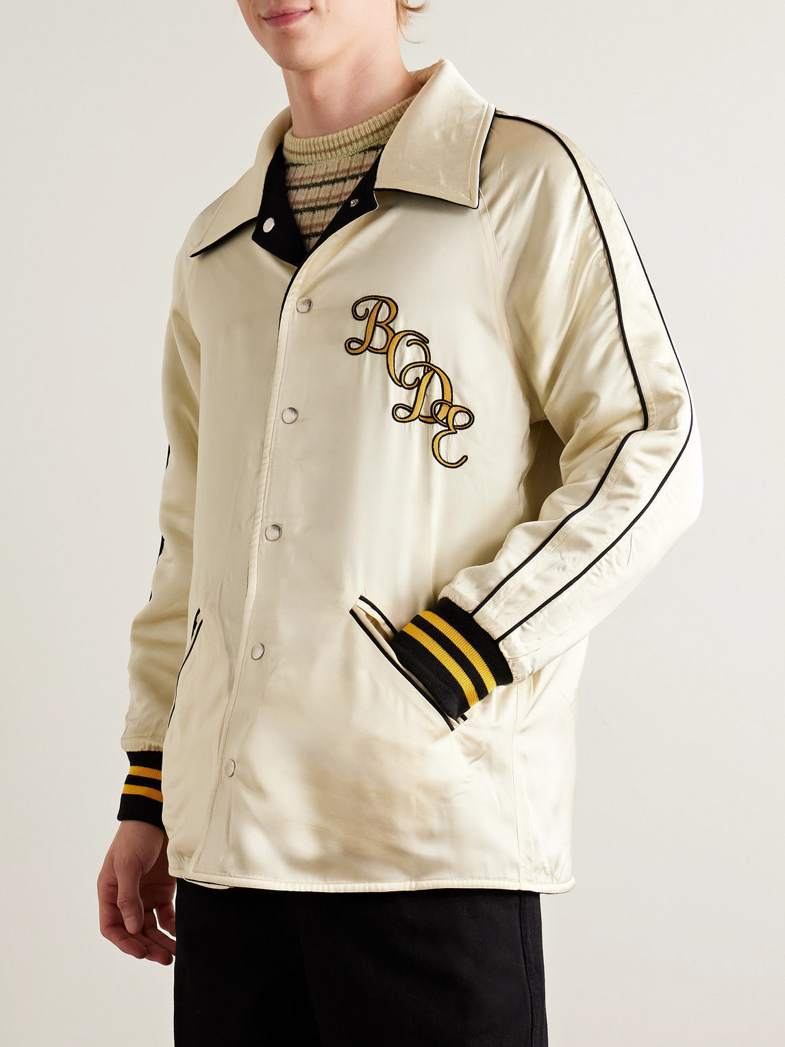 Bode Monogram Snap Reversible Jacket In Black