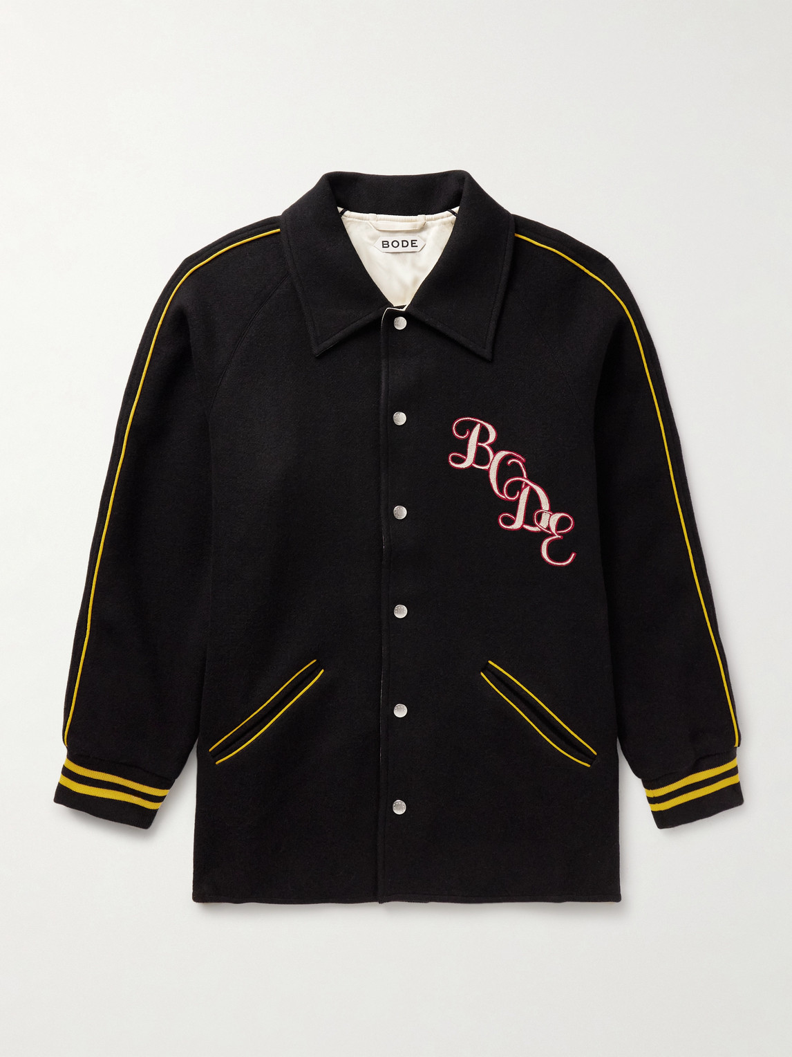 Bode Monogram Snap Reversible Jacket In Black