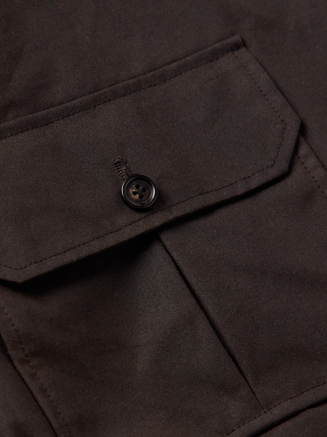 Bode Waxed-cotton Jacket In Brown