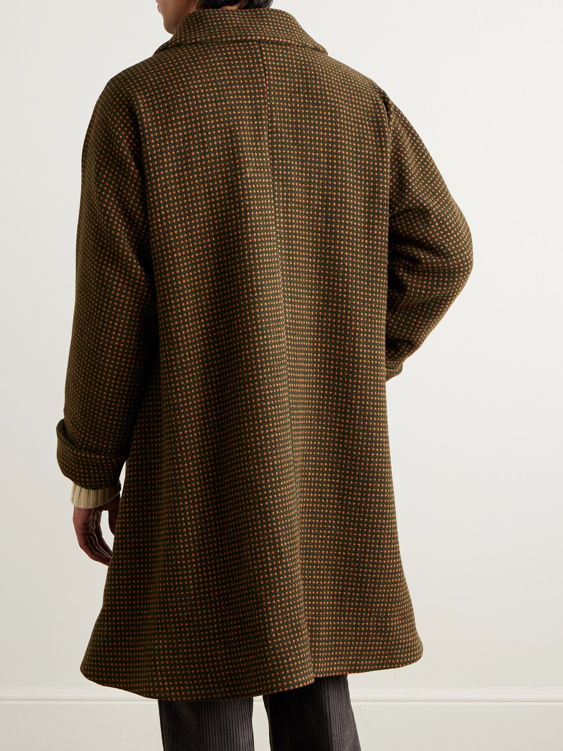 Bode Hedgerow Wool-tweed Coat In Brown