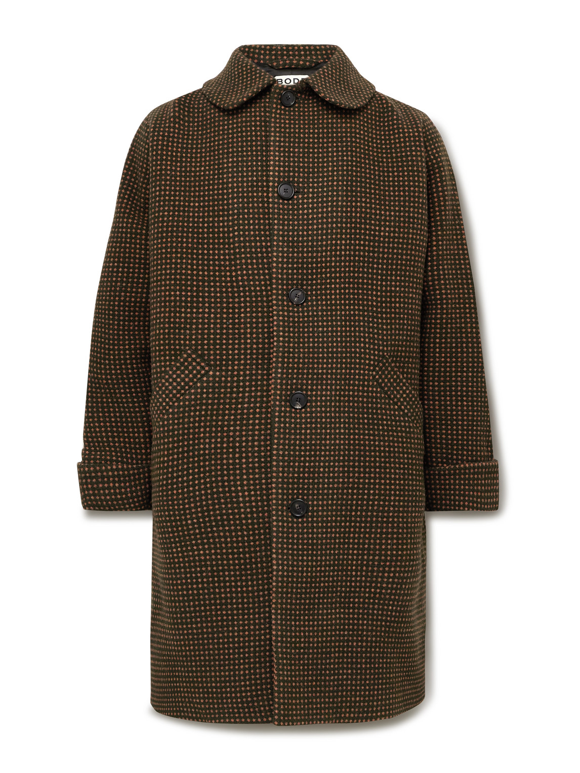 Bode Hedgerow Wool-tweed Coat In Brown