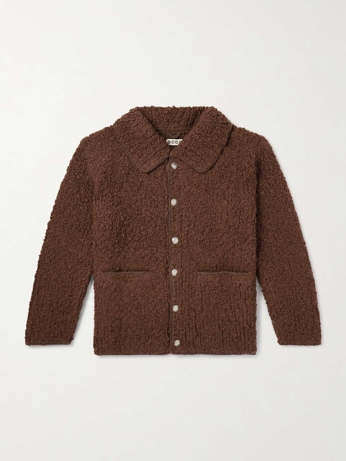 Bode Moppet Alpaca-blend Cardigan In Brown