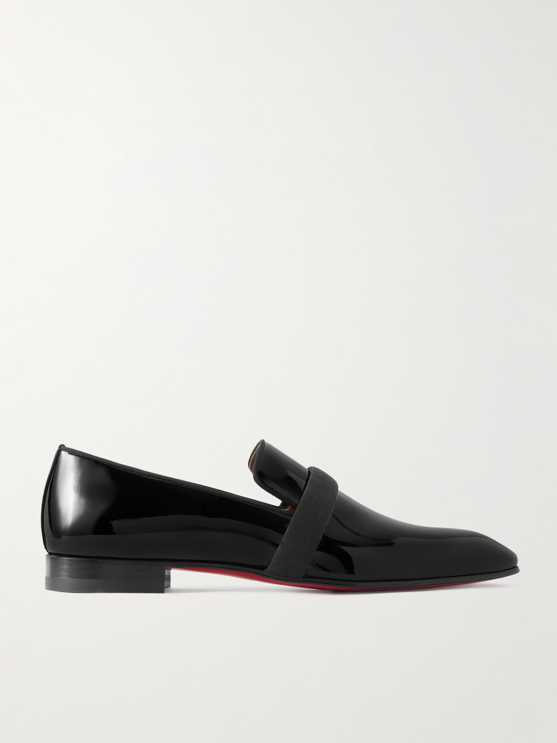 Christian Louboutin Dandydeco Grosgrain-Trimmed Patent-Leather Loafers - Men