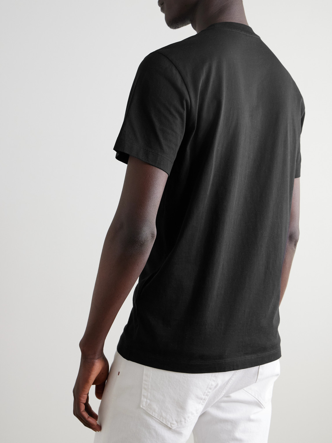Moncler Crew Neck Short Sleeve T-shirt Three-pack In Black
