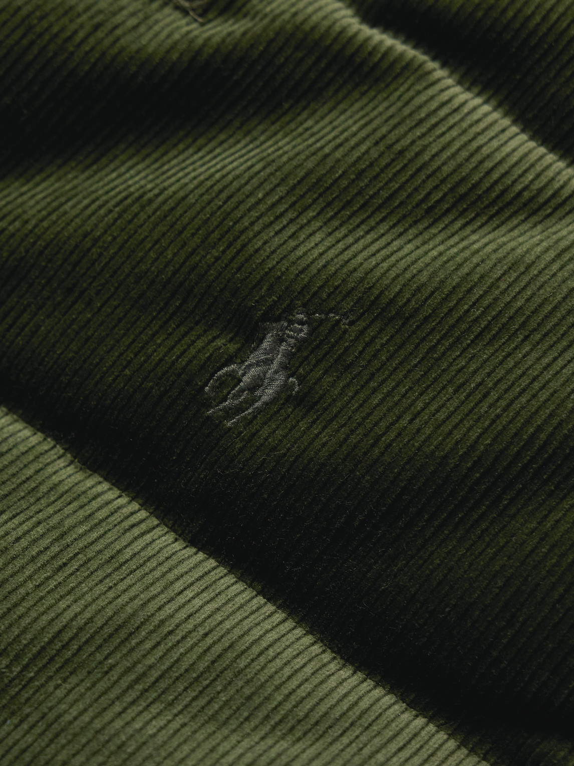 Polo Ralph Lauren Logo-embroidered Quilted Cotton-corduroy Down Gilet In Green