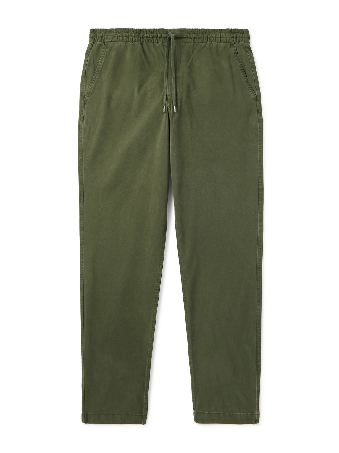 Polo Ralph Lauren Prepster Tapered Cotton-blend Twill Drawstring Trousers In Green