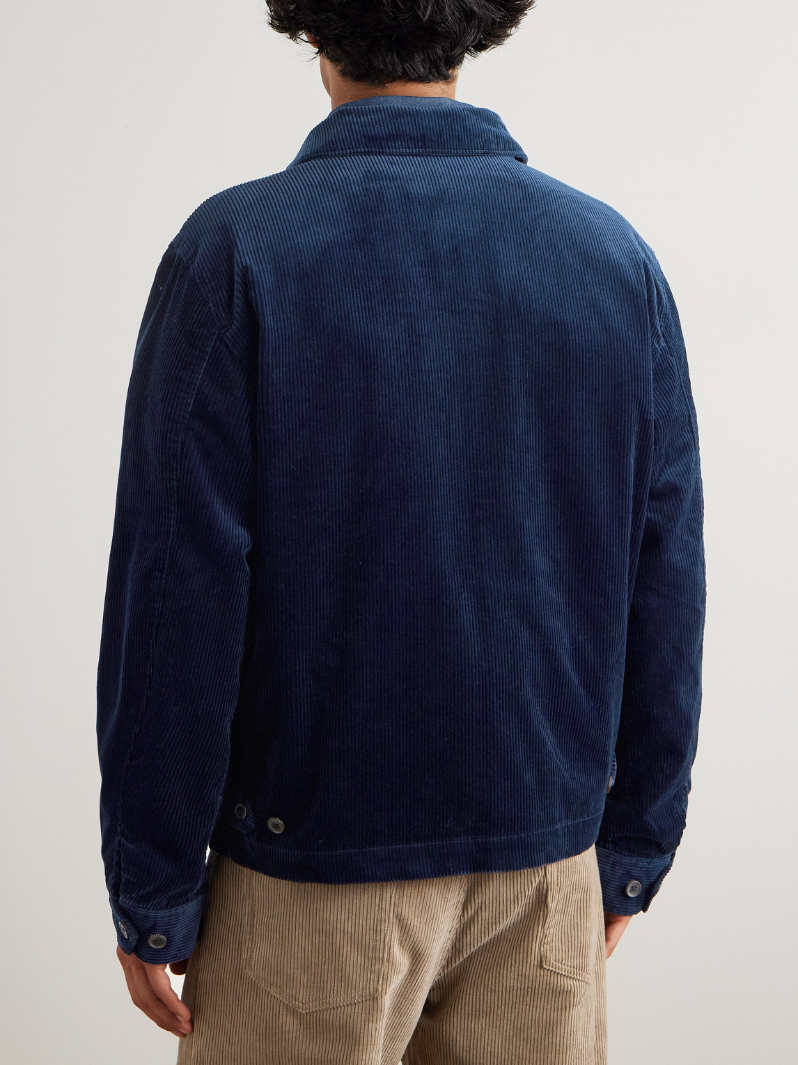 Polo Ralph Lauren Logo-embroidered Cotton-corduroy Jacket In Blue
