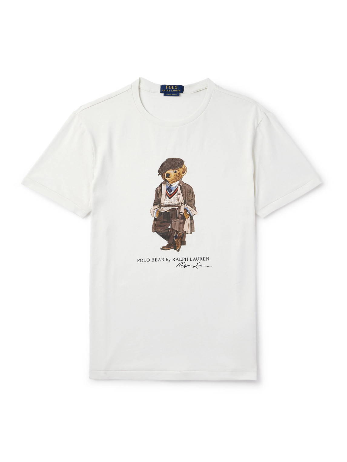 Polo Ralph Lauren Mens White Polo Bear Graphic-print Cotton-jersey T-shirt Xxl In White