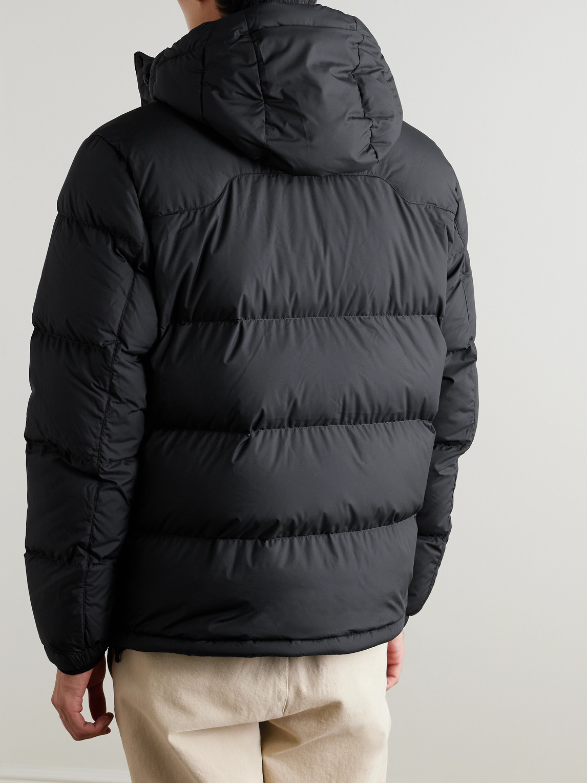 Polo Ralph Lauren Gorham Water-repellent Ripstop Fabric Down Jacket Clothing In Black