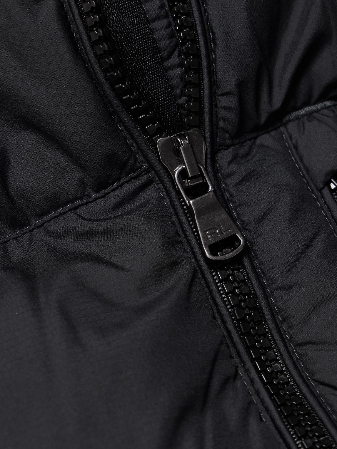 Polo Ralph Lauren Gorham Water-repellent Ripstop Fabric Down Jacket Clothing In Black