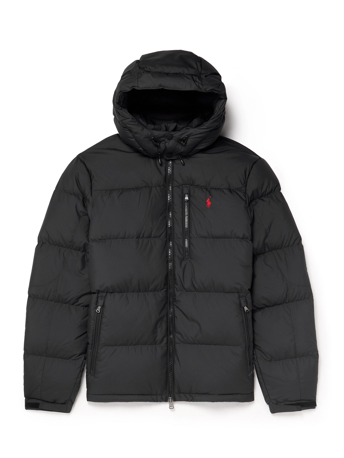 Polo Ralph Lauren Gorham Water-repellent Ripstop Fabric Down Jacket Clothing In Black