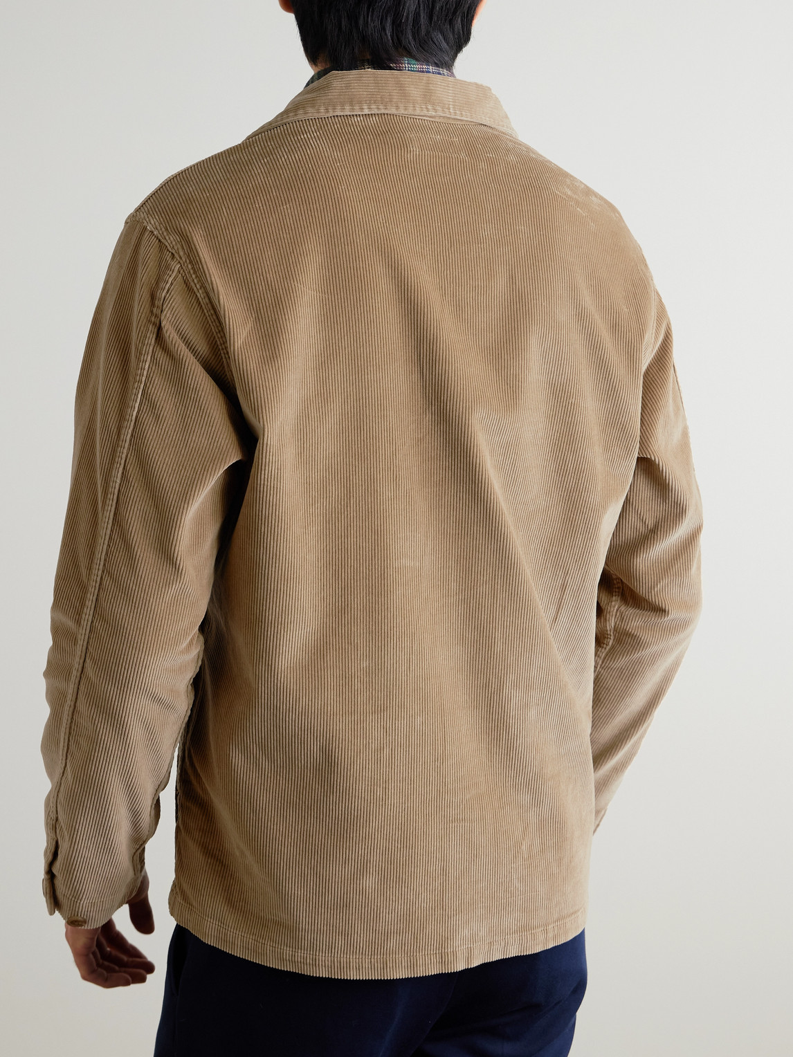 Polo Ralph Lauren Camp-collar Cotton-corduroy Overshirt In Neutral