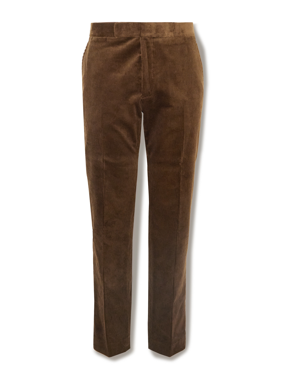 Polo Ralph Lauren Chester Tapered Cotton-corduroy Suit Trousers In Brown