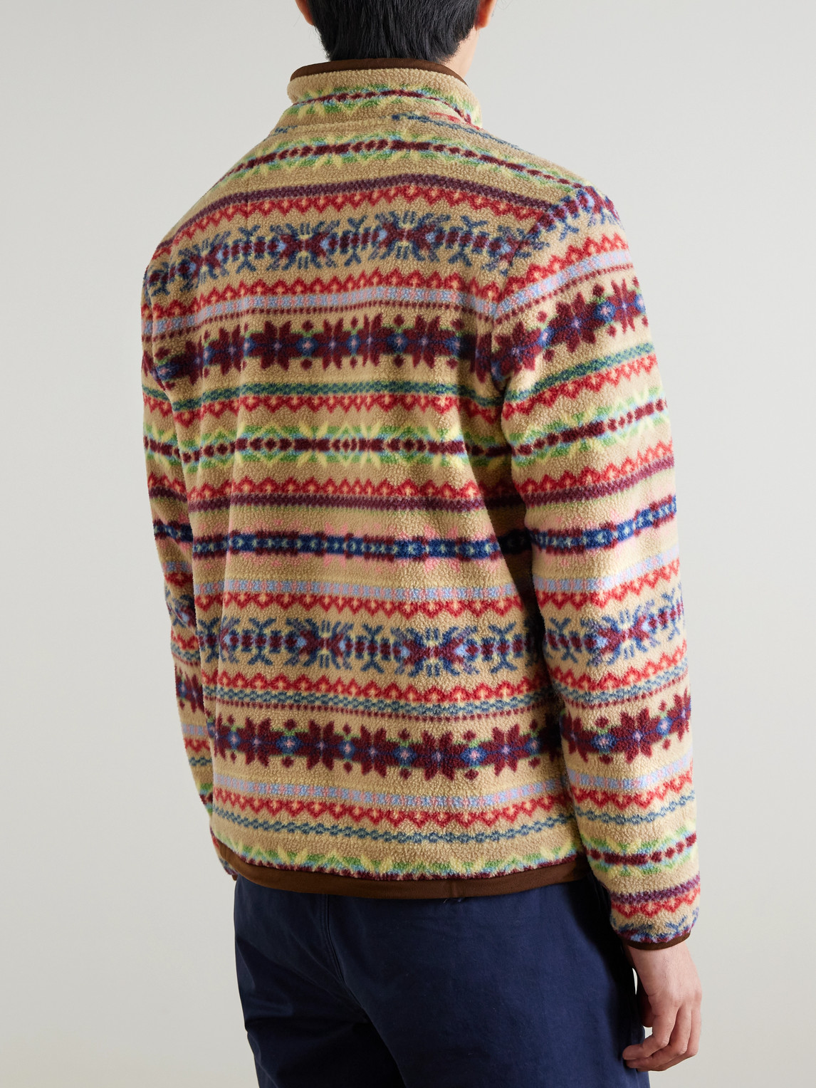 Polo Ralph Lauren Fair Isle Recycled-fleece Sweatshirt In Multi