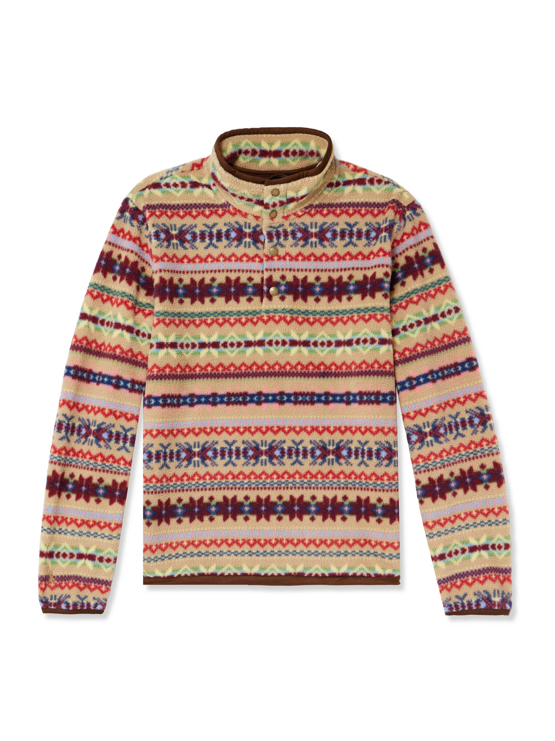 Polo Ralph Lauren Fair Isle Recycled-fleece Sweatshirt In Multi