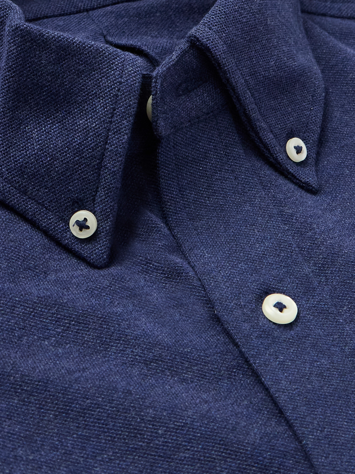 Polo Ralph Lauren Mens Navy Long-sleeved Garment-dyed Custom-fit Cotton Oxford Shirt Xl In Blue