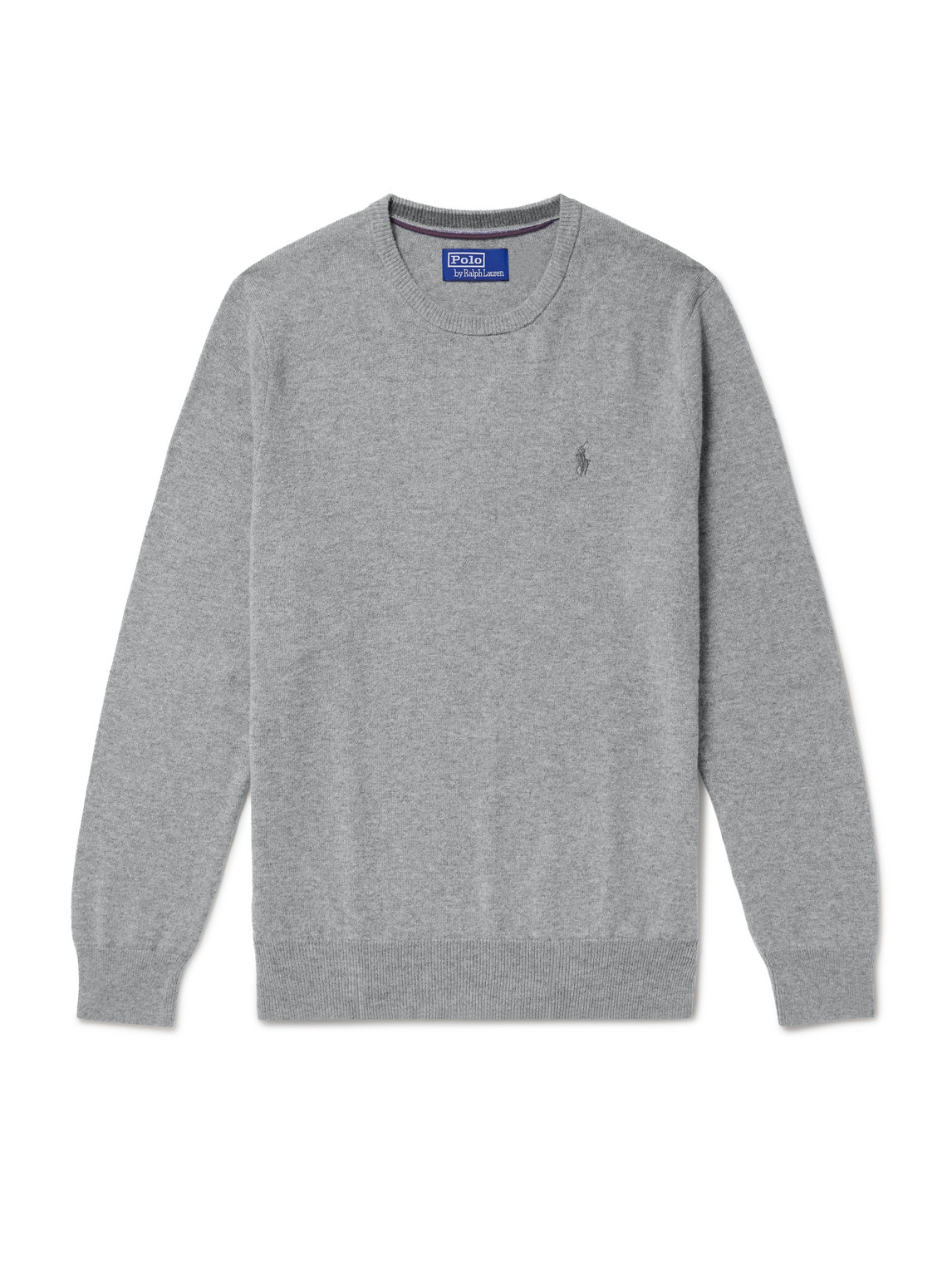 Polo Ralph Lauren Logo-embroidered Wool Sweater In Gray