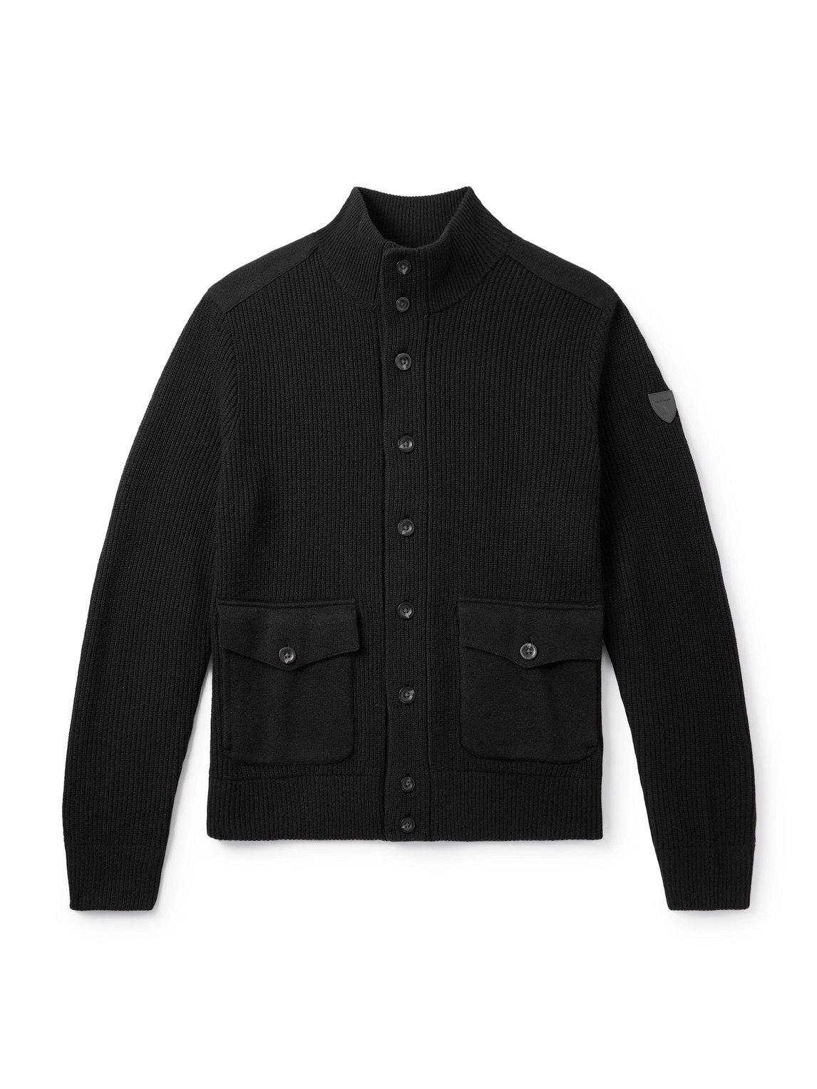 Polo Ralph Lauren Ribbed Wool Cardigan In Blue