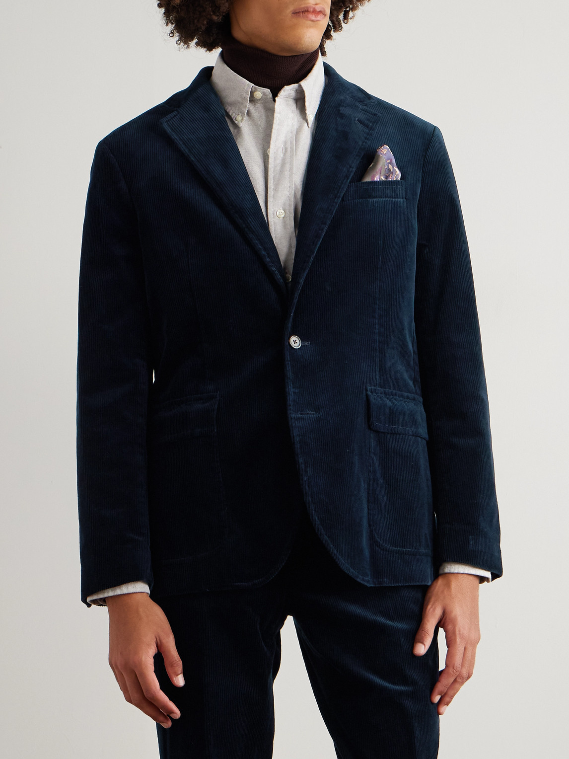 Polo Ralph Lauren Cotton-blend Corduroy Suit Jacket In Blue