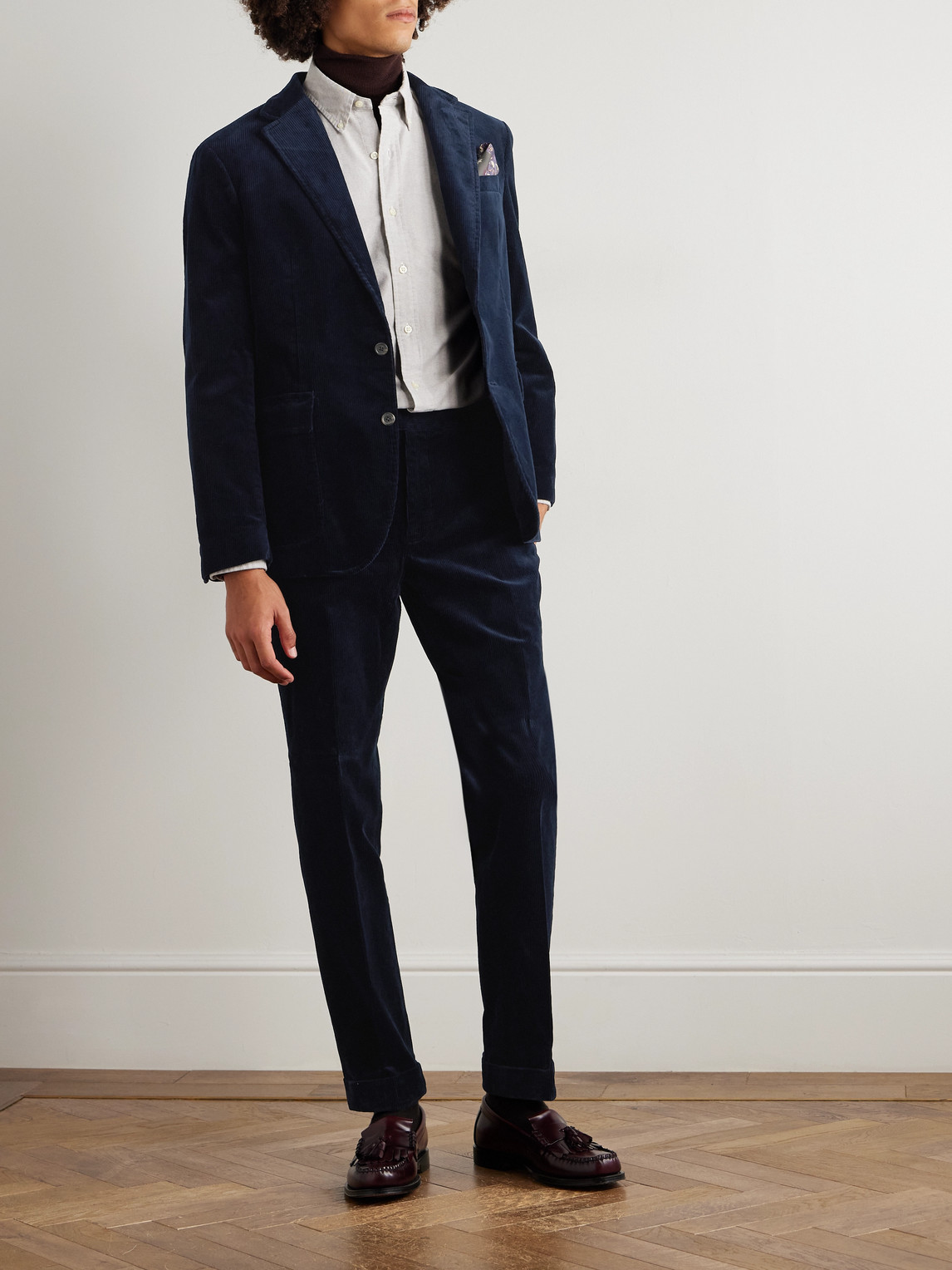 Polo Ralph Lauren Cotton-blend Corduroy Suit Jacket In Blue