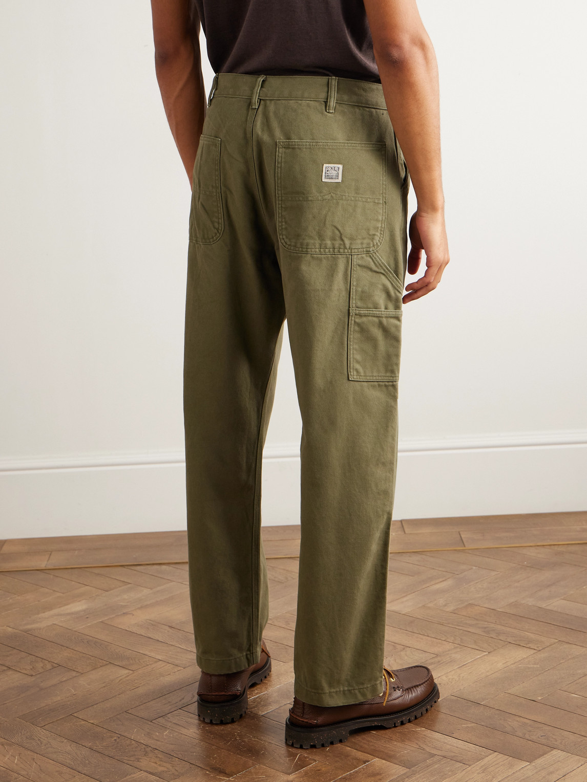 Polo Ralph Lauren Straight-leg Cotton-canvas Trousers In Gray