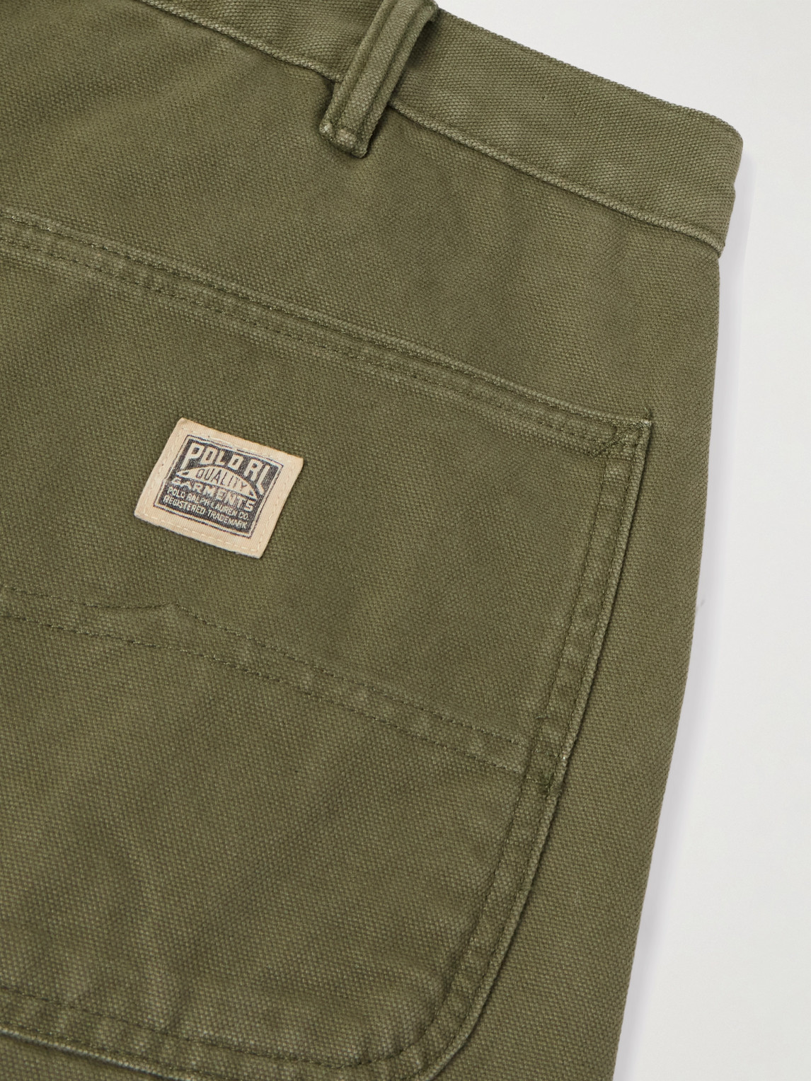 Polo Ralph Lauren Straight-leg Cotton-canvas Trousers In Gray