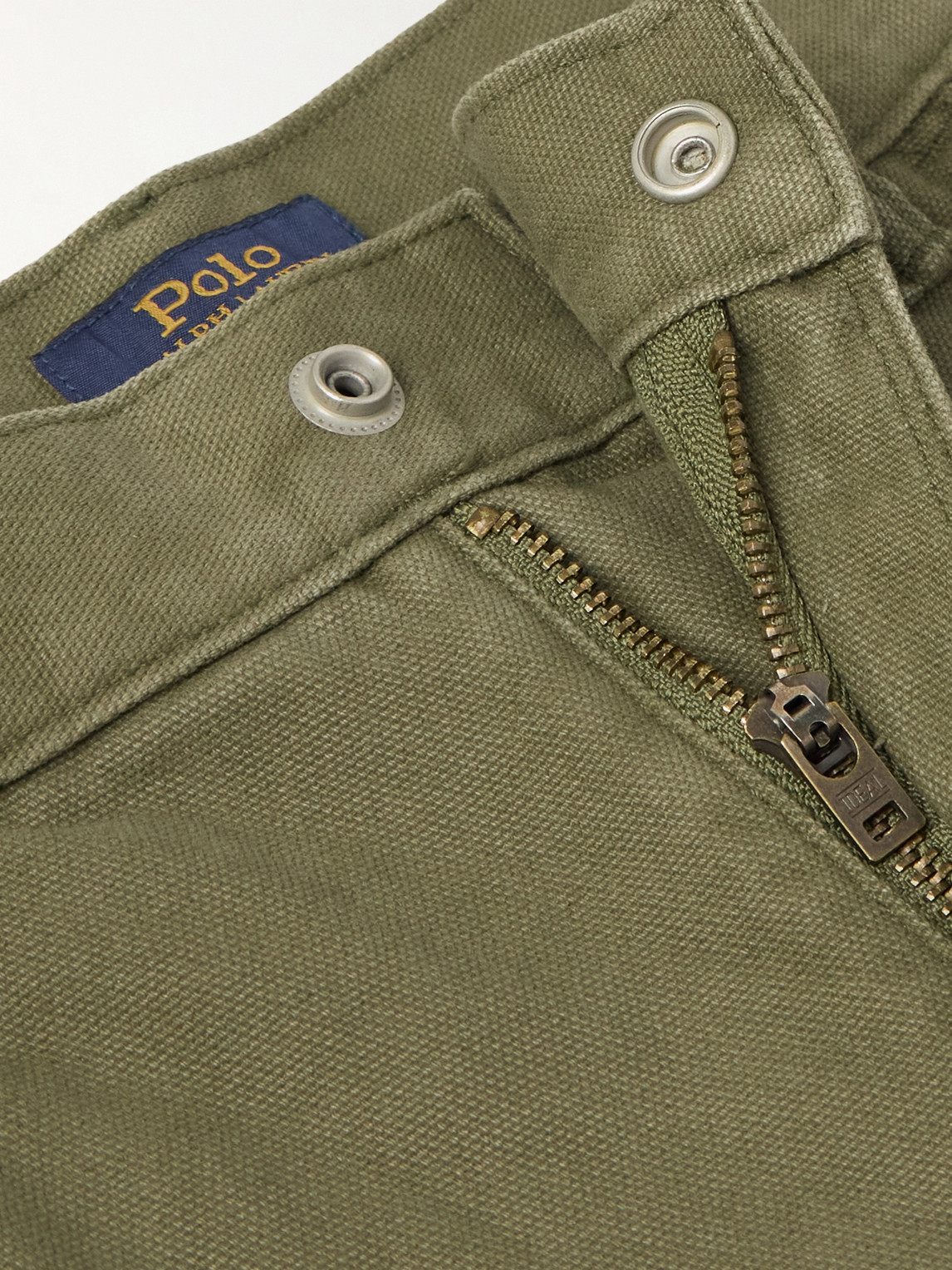 Polo Ralph Lauren Straight-leg Cotton-canvas Trousers In Gray