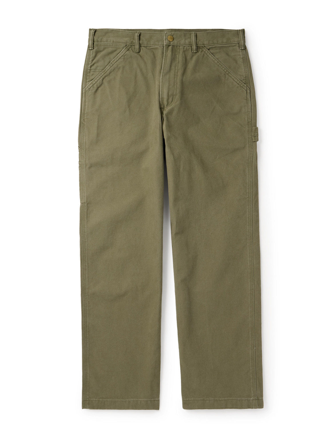 Polo Ralph Lauren Straight-leg Cotton-canvas Trousers In Gray