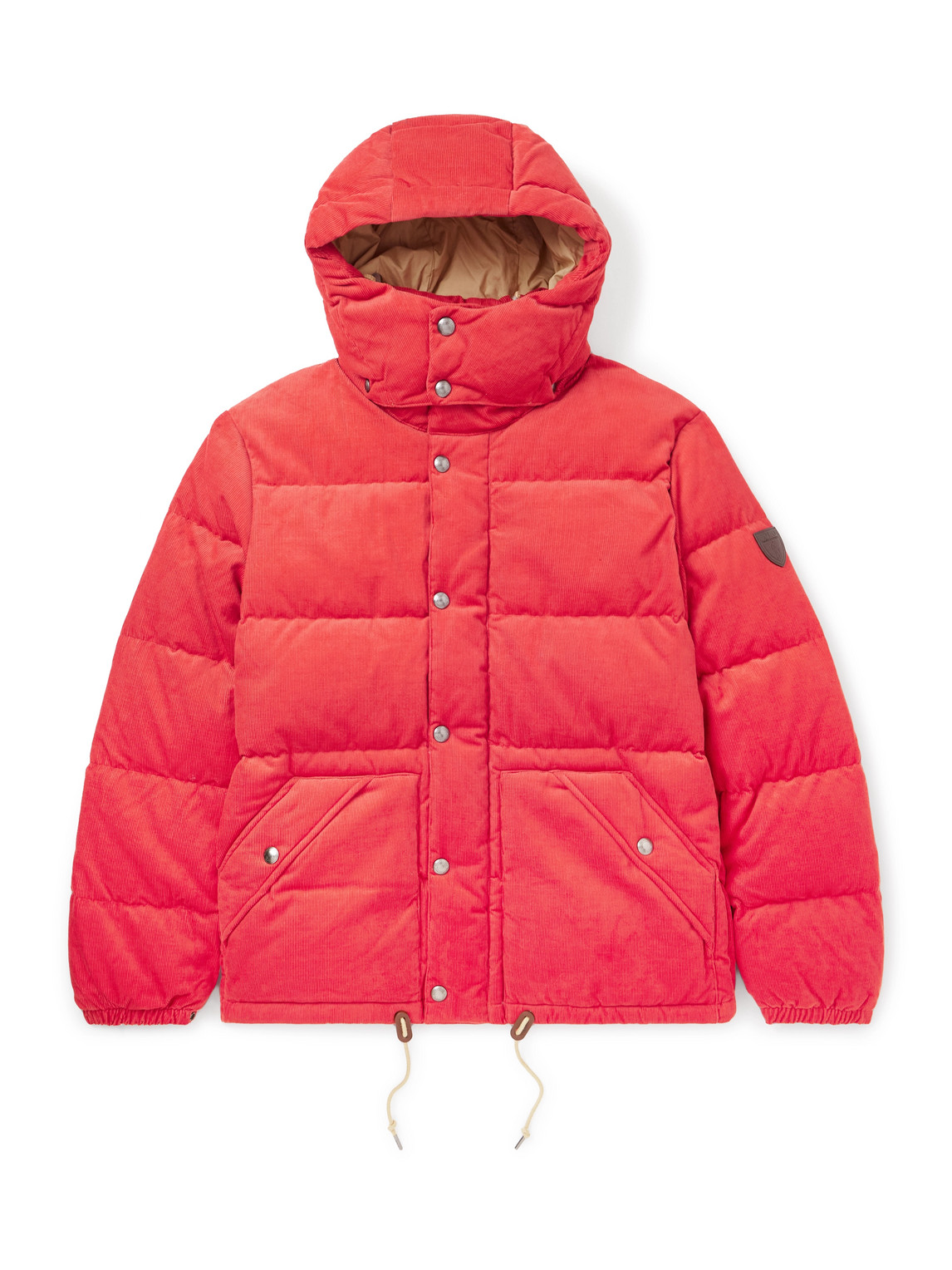 Polo Ralph Lauren Wainwright Quilted Cotton-corduroy Hooded Down Jacket In Red