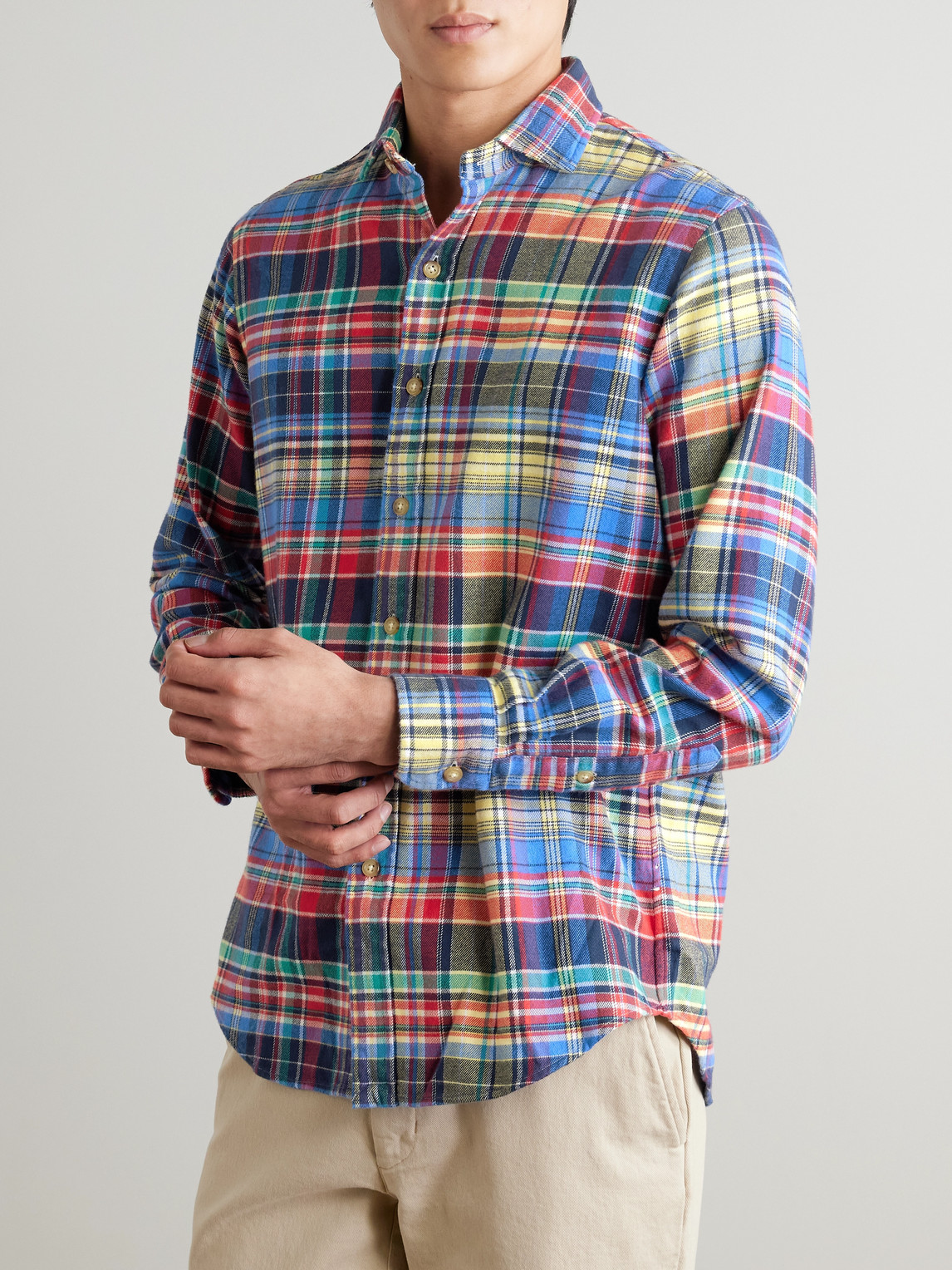 Polo Ralph Lauren Checked Cotton-flannel Shirt In Multi
