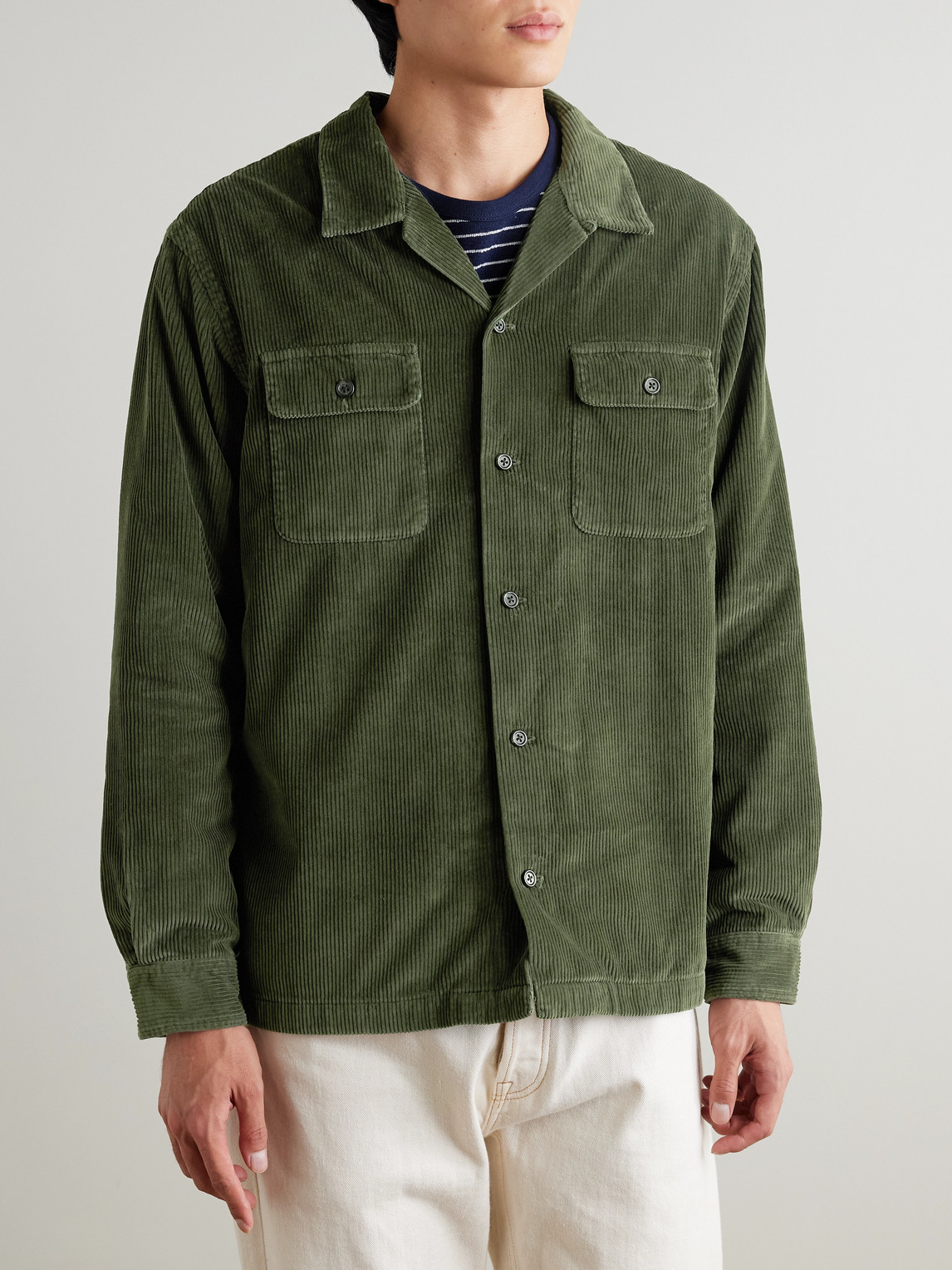 Polo Ralph Lauren Cotton-corduroy Shirt In Green