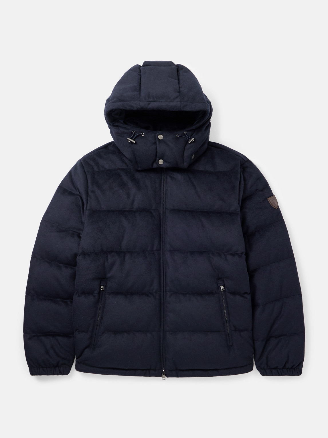 Polo Ralph Lauren Decker Quilted Recycled Wool-blend Hooded Down Jacket In Blue