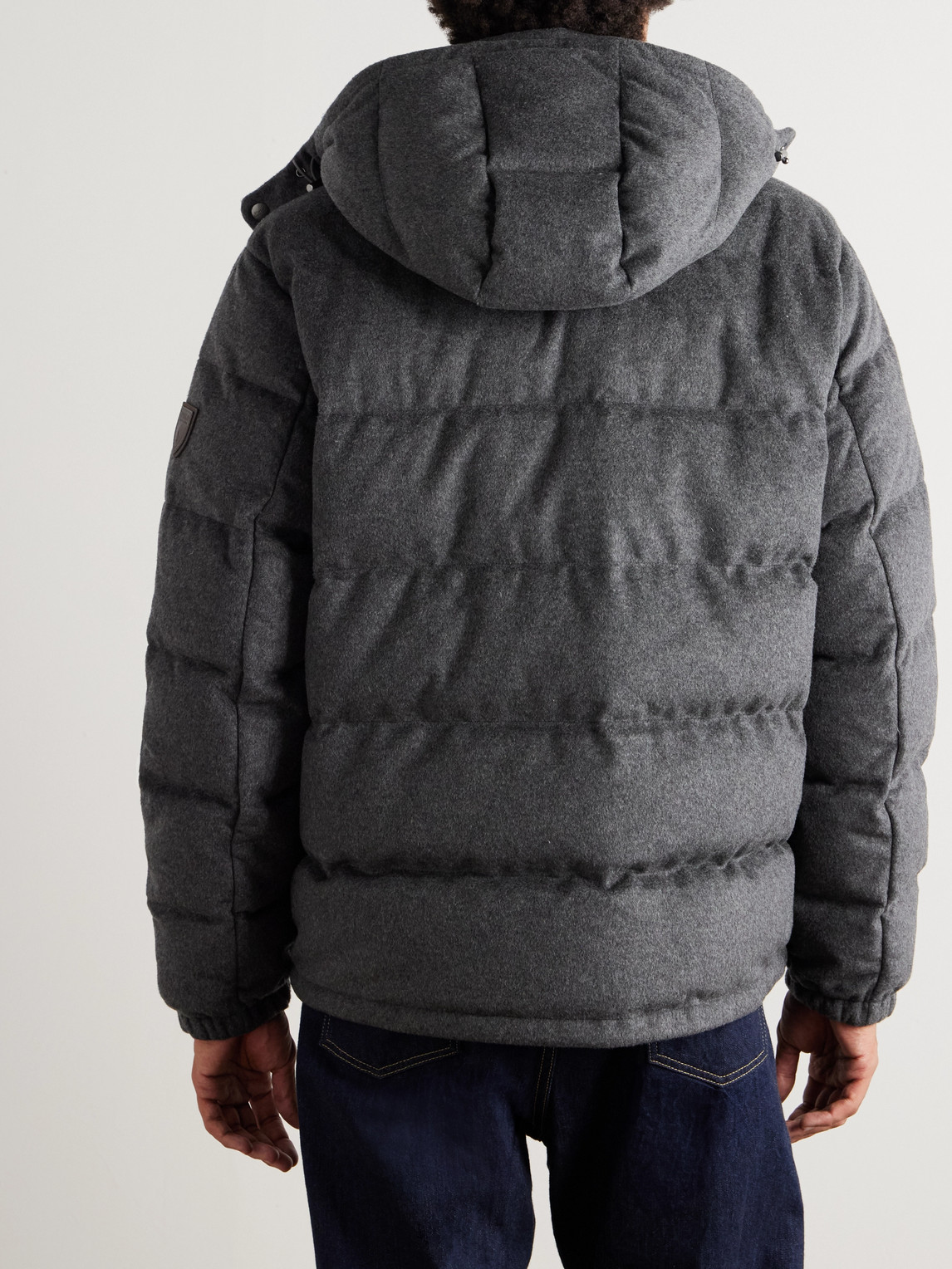 Polo Ralph Lauren Decker Quilted Recycled Wool-blend Hooded Down Jacket In Black