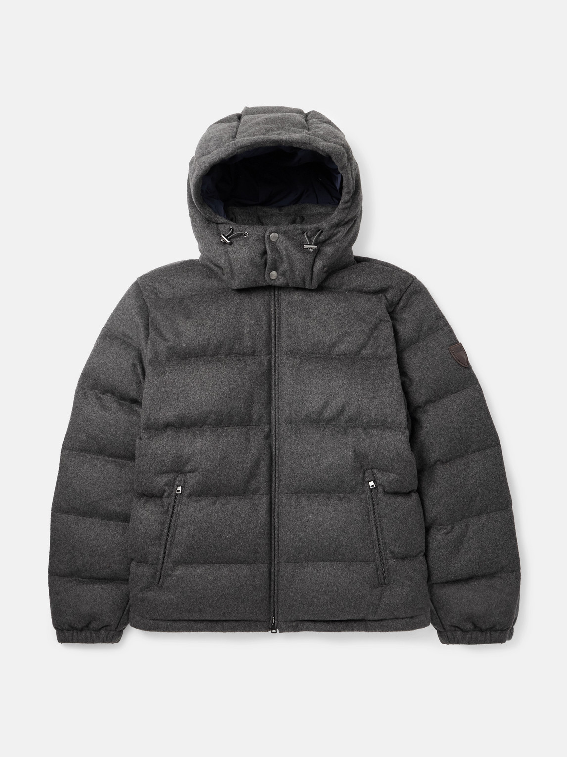 Polo Ralph Lauren Decker Quilted Recycled Wool-blend Hooded Down Jacket In Black