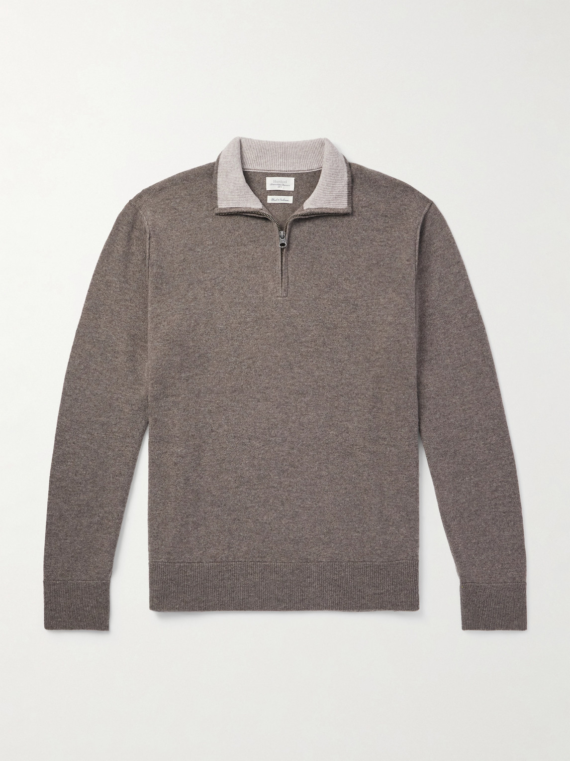 Hartford Wool and Cashmere-Blend Half-Zip Sweater - Men