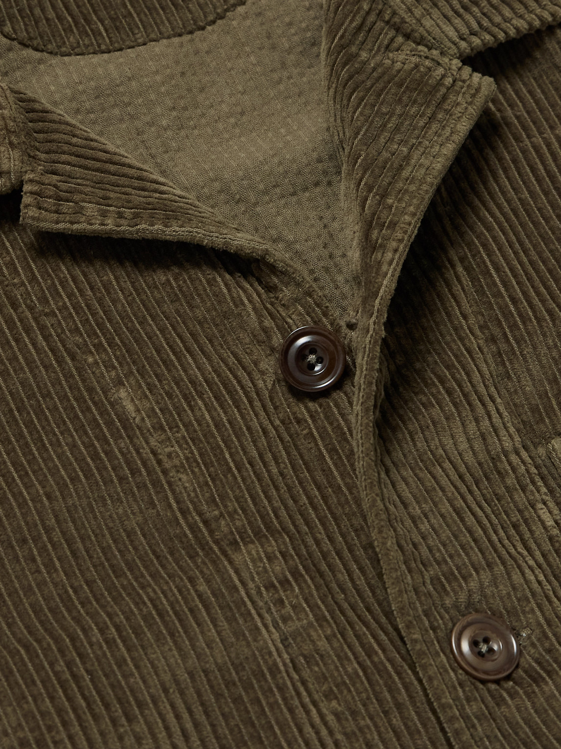 Hartford Petty Pat Cotton-corduroy Jacket In Green