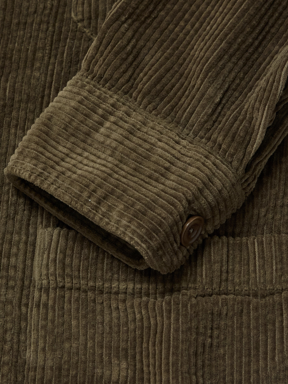 Hartford Petty Pat Cotton-corduroy Jacket In Green