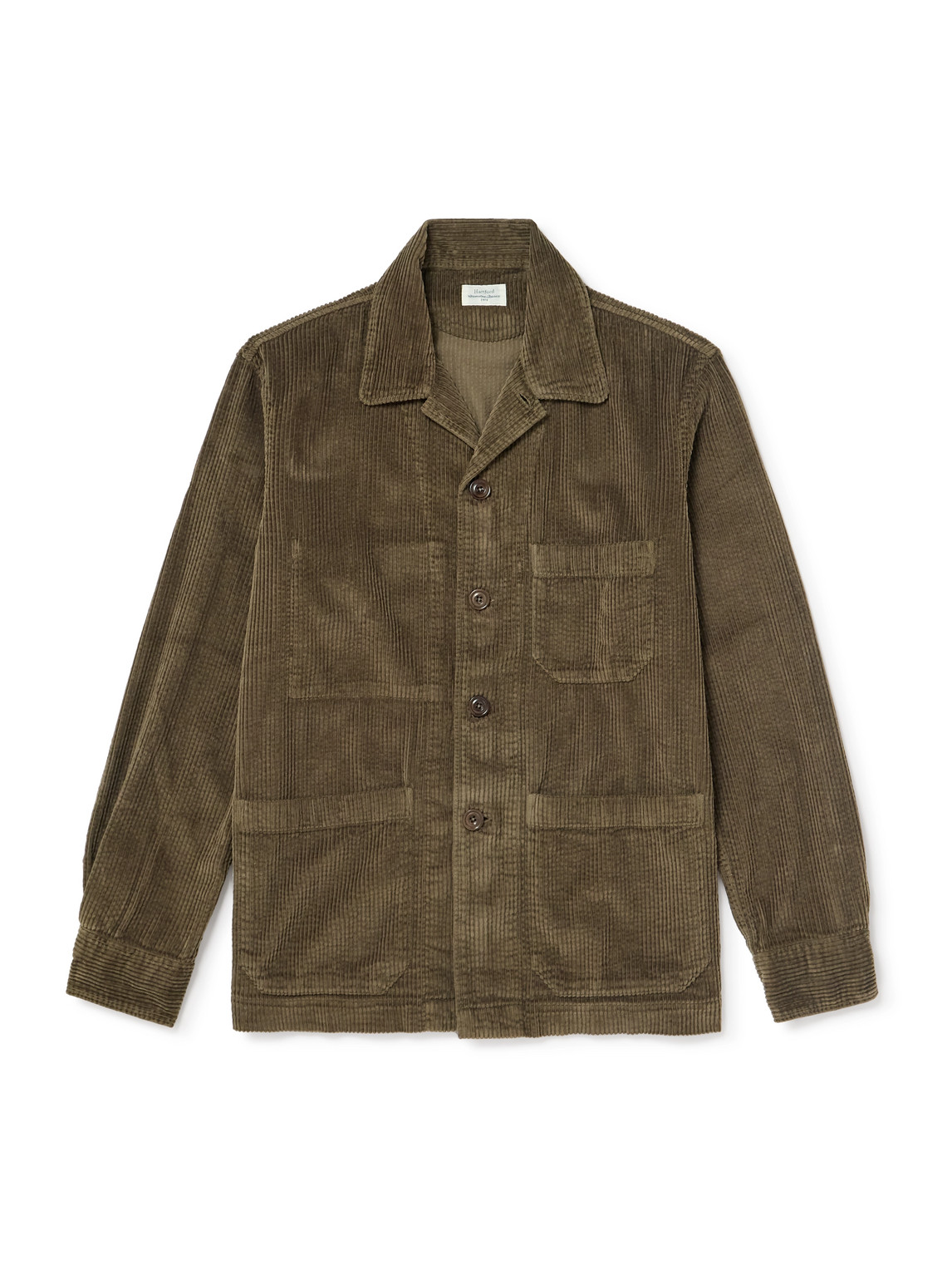 Hartford Petty Pat Cotton-corduroy Jacket In Green