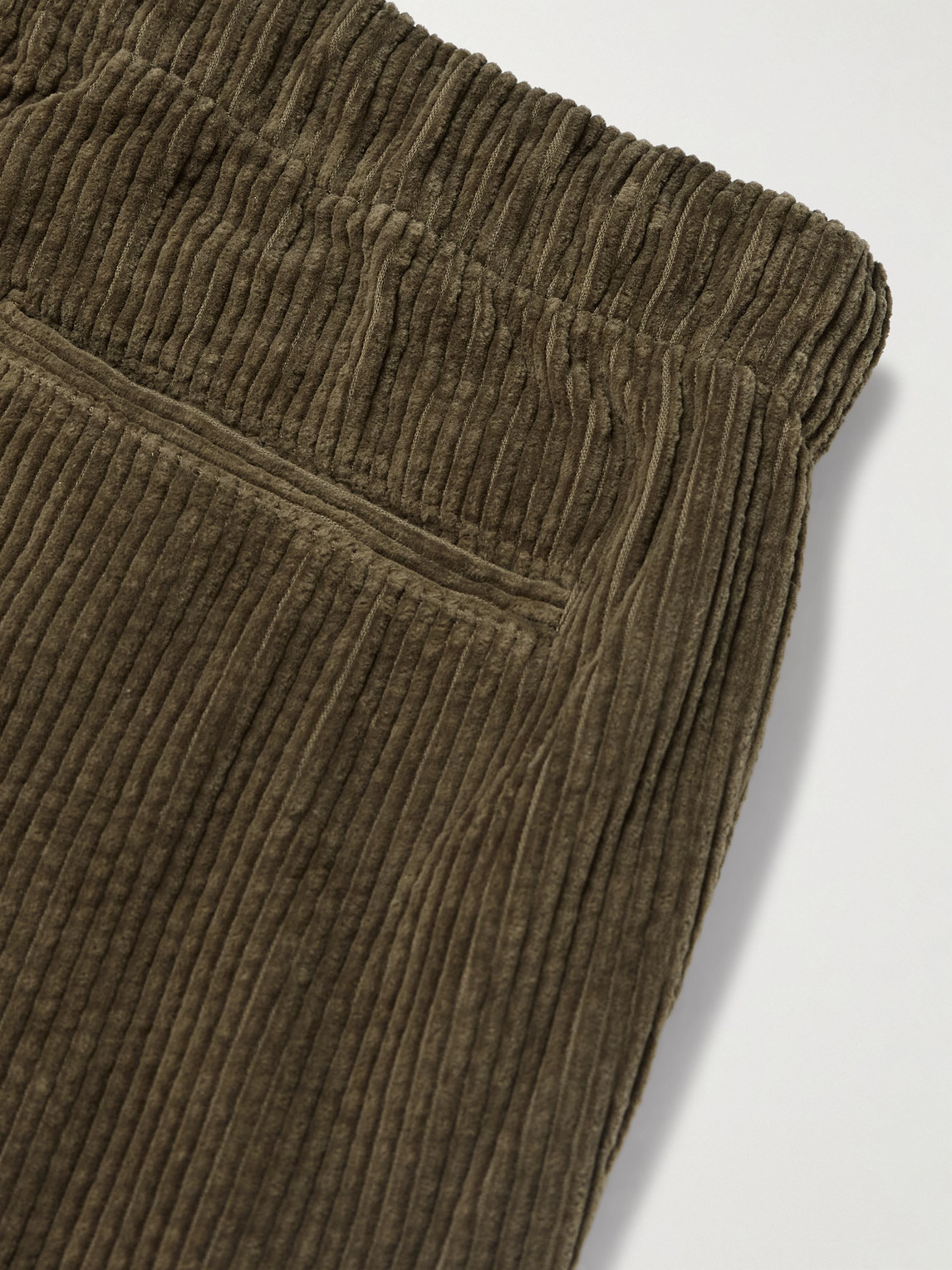 Hartford Joggy Straight-leg Cotton-corduroy Drawstring Trousers In Brown