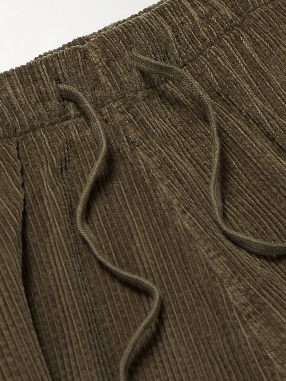 Hartford Joggy Straight-leg Cotton-corduroy Drawstring Trousers In Brown