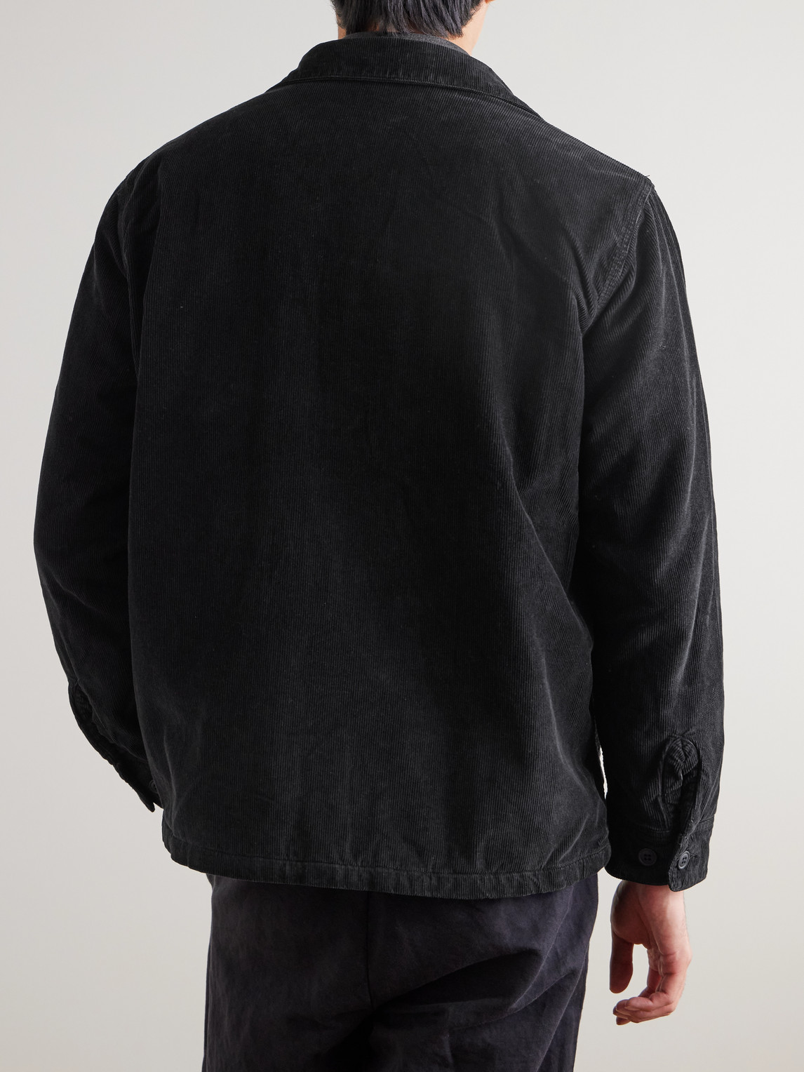 Hartford Jeff Cotton-corduroy Overshirt In Black