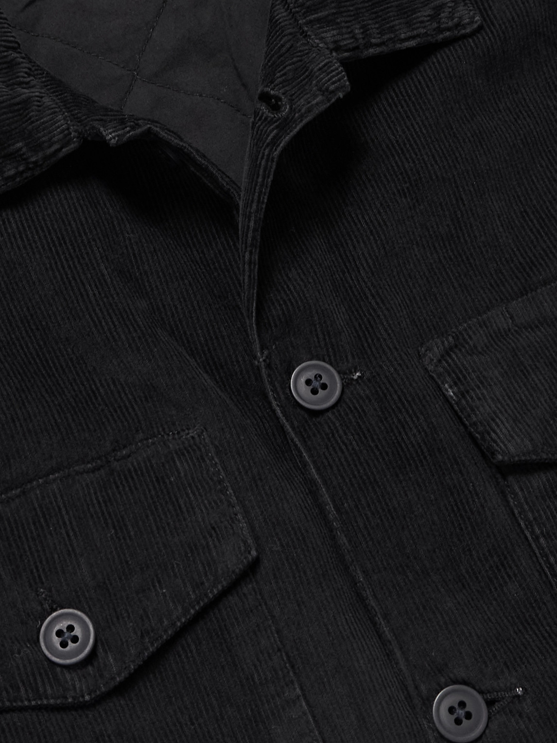 Hartford Jeff Cotton-corduroy Overshirt In Black