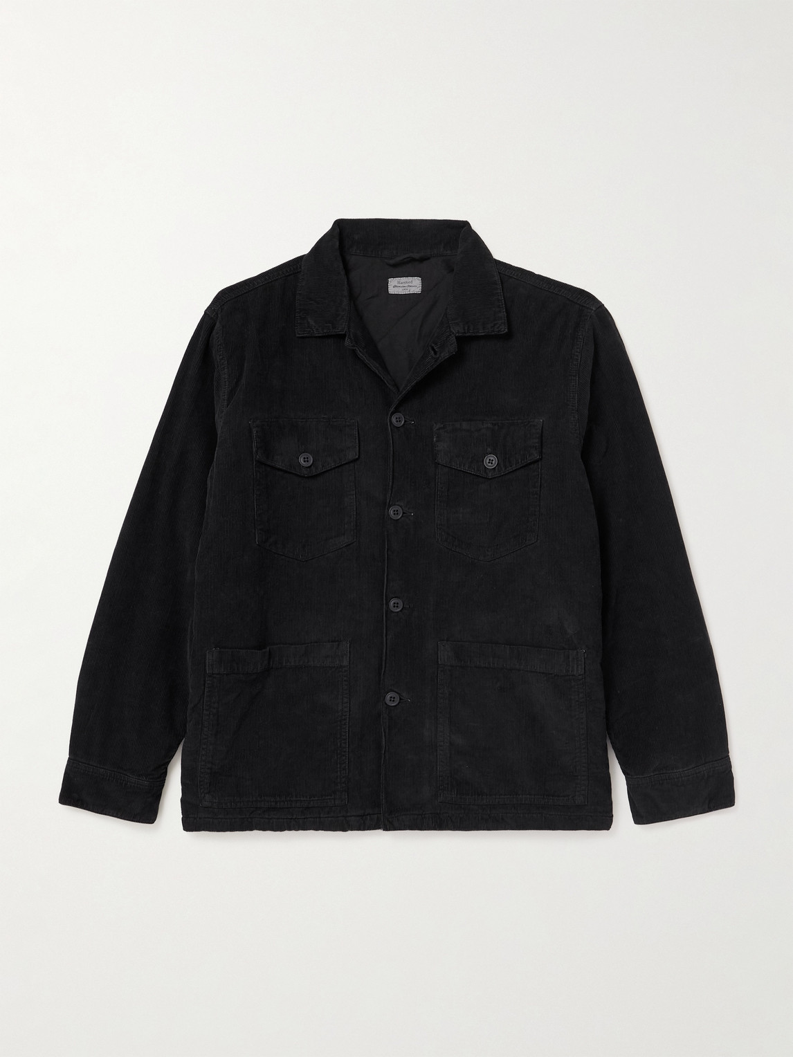 Hartford Jeff Cotton-corduroy Overshirt In Black