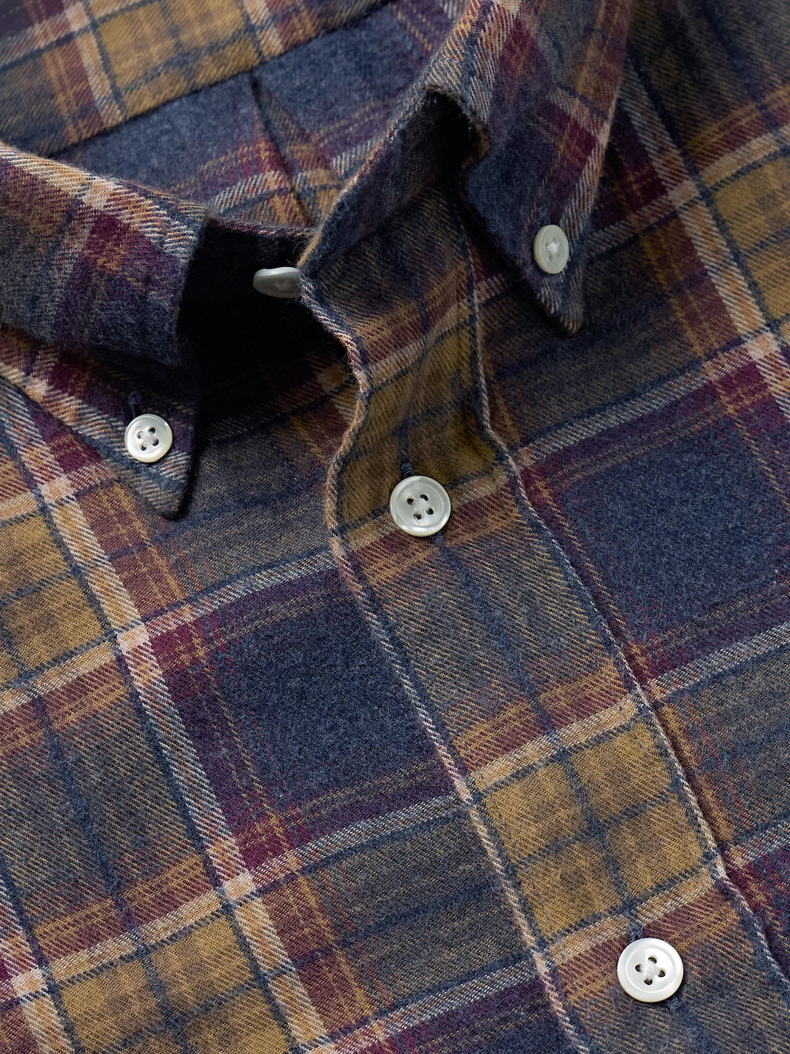 Hartford Pitt Button-down Collar Checked Cotton-flannel Shirt In Multi