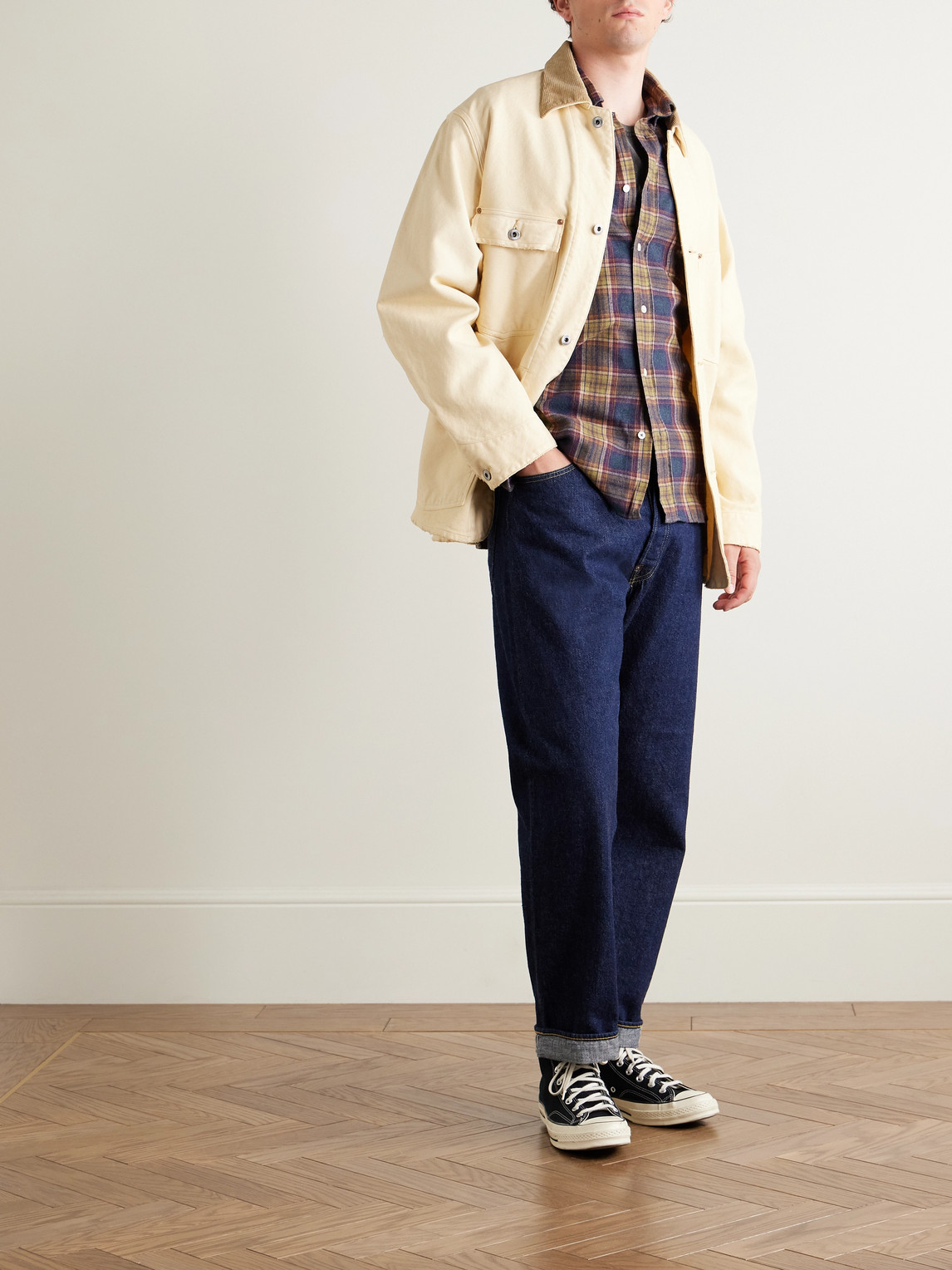 Hartford Pitt Button-down Collar Checked Cotton-flannel Shirt In Multi