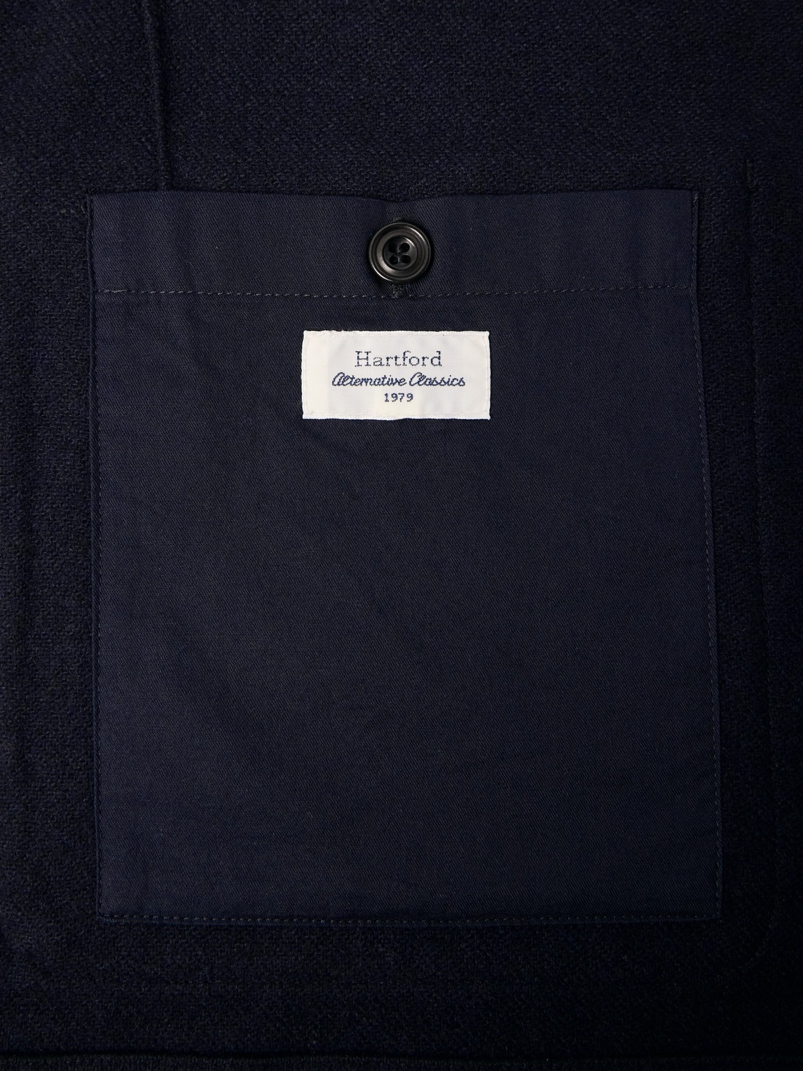 Hartford Jonny Unstructured Brushed Wool-blend Twill Suit Jacket In Blue